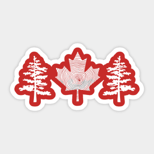 Tree Canada Flag Sticker